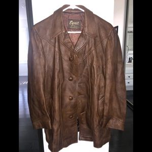 XL Brown Genuine Leather Jacket